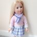 Moss Stripe Cowl for Doll