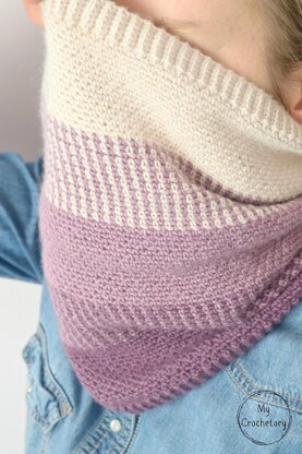 Ombre Moss Stitch Cowl