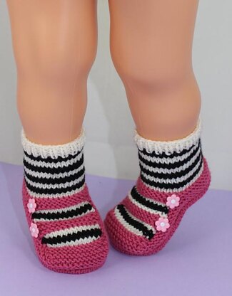 Childrens Stripe Sock 2 Strap Sandal Slippers