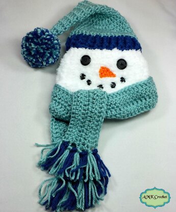 Newborn Snowman Hat, Scarf, and Cocoon