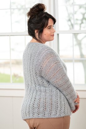 Halaby Cardigan in Berroco Lumi and Aerial - Downloadable PDF