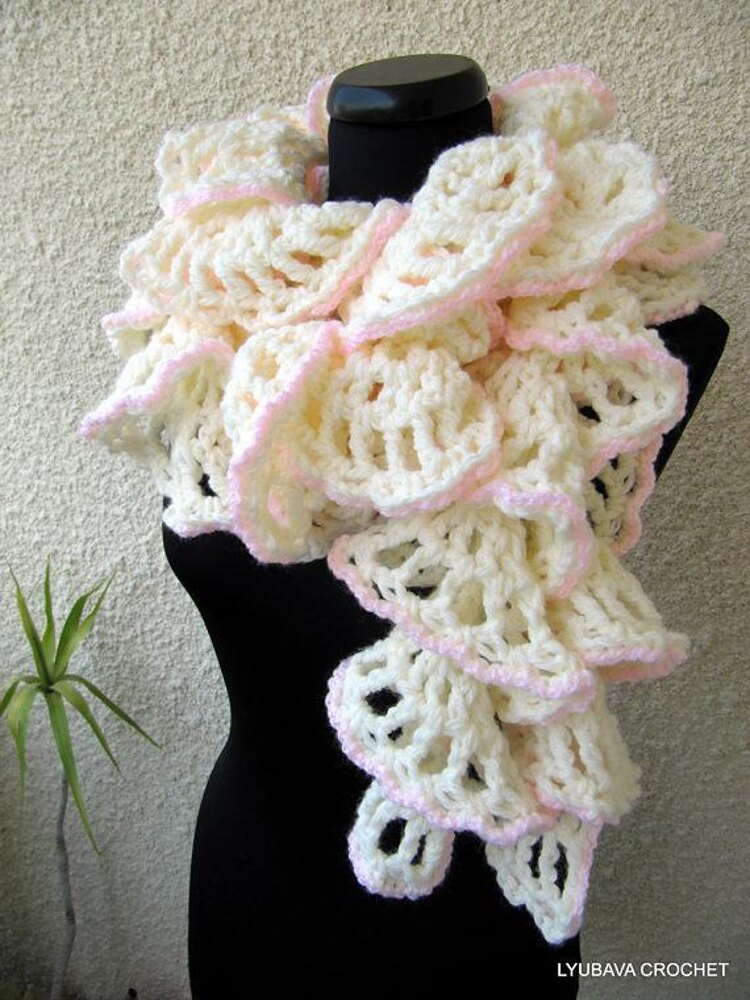 frilly scarf knitting pattern