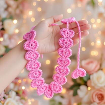 Crochet Heart Headband Pattern + Video Tutorial (PDF)