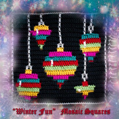 Christmas Mosaic Square - Colorful Ornaments