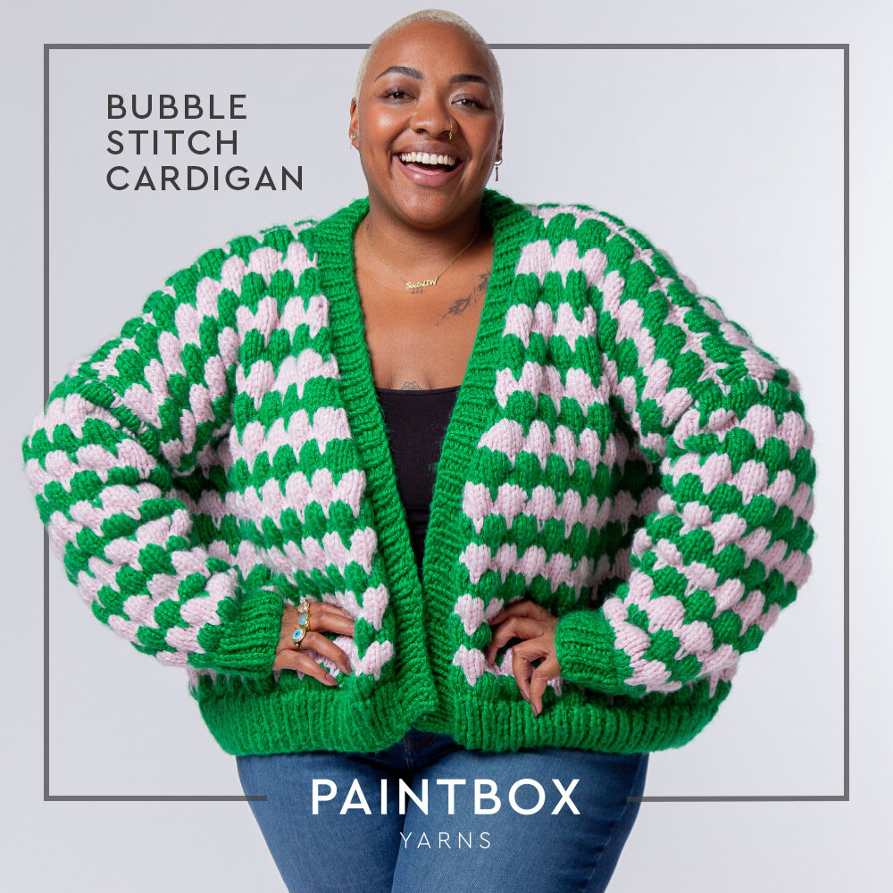 Trampling reference Neighborhood Bubble Stitch Cardigan - Free Knitting Pattern For Women - Cardigan  Knitting Pattern in Paintbox Yarns Simply Super Chunky | LoveCrafts