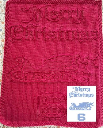 Nr. 451 6. Sleigh Merry Christmas guest towel