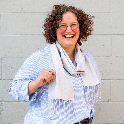 Valley Yarns #250 Silver Snowfall Scarf WIF