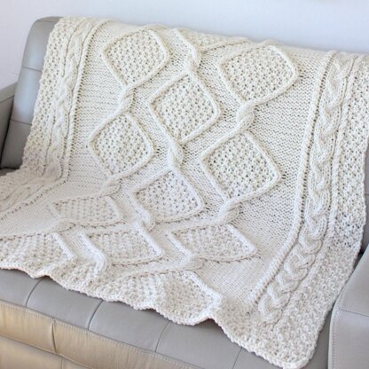 Diamond Heights Cable Blanket