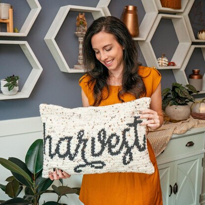 Harvest Crochet Pillow Cover