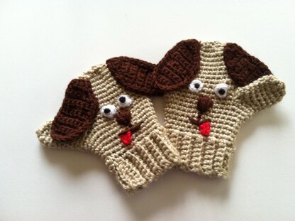 Hot-Doggie Scarf & Mittens  12-065