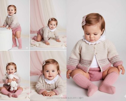 1-3 months- TICA Crochet Sweater / Cardigan