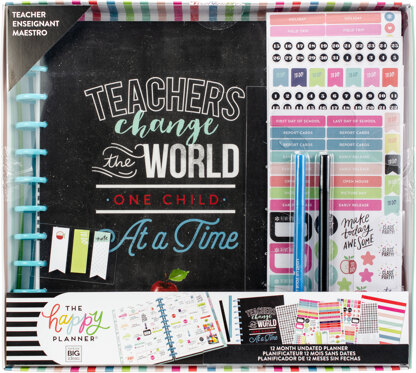 Happy Memory Keeping 12-Month Undated Planner Box Kit - Teachers Change The World