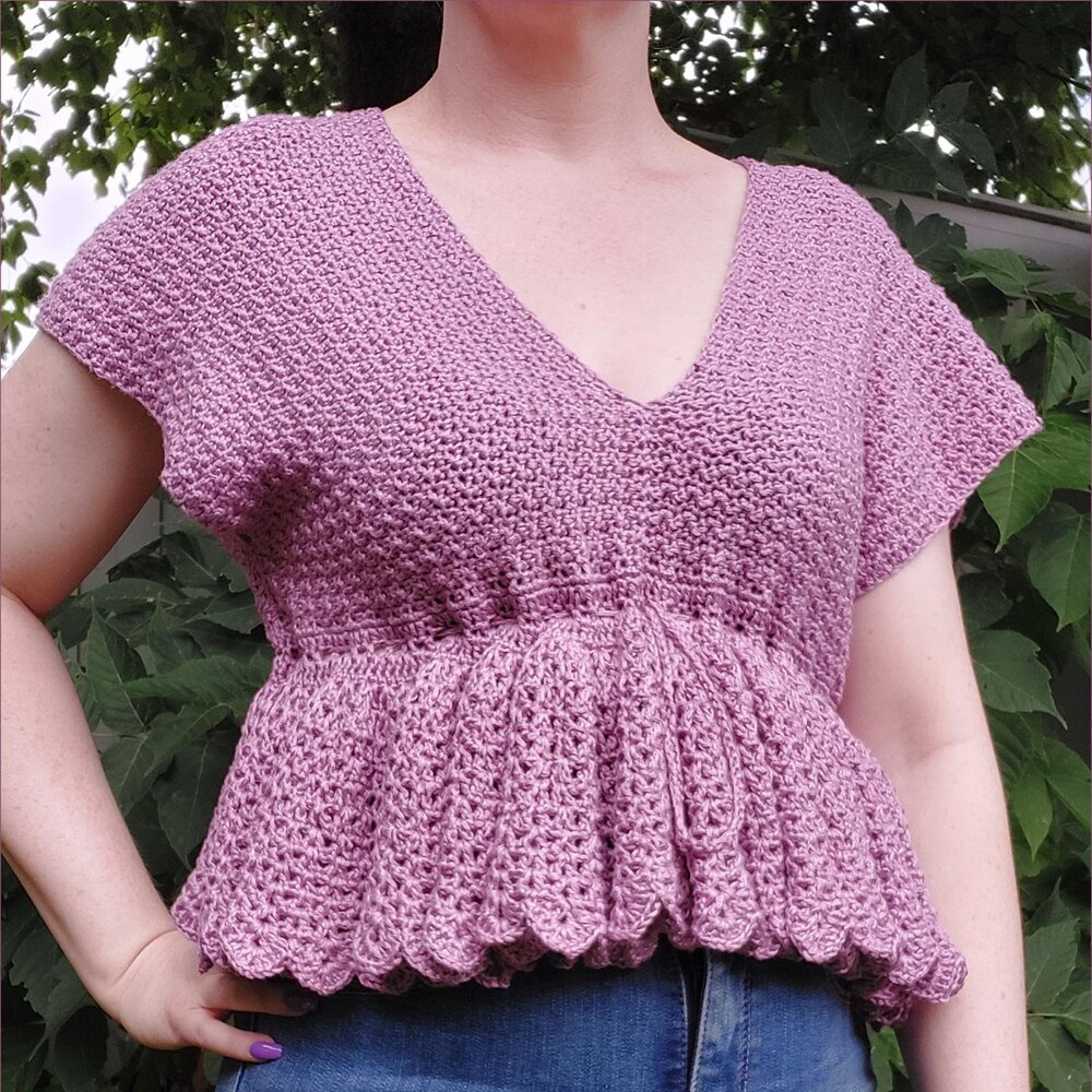 Beginner Crochet Frill Top Pattern Customizable Summer Crochet Top
