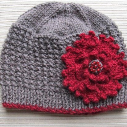 Rice Stitch Hat in Size Adult