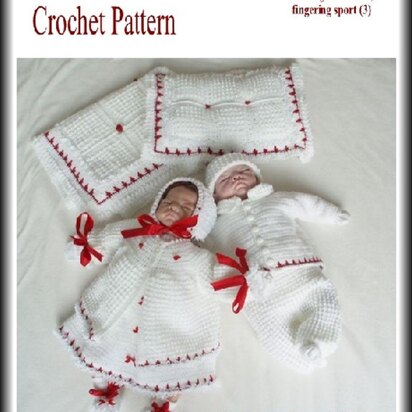 Crochet pattern 9 Piece Baby UK & USA Terms #46