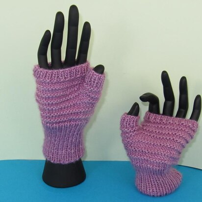 Simple Stripey Fingerless Gloves