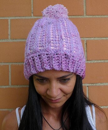 Softly Pink Ribbed Hat