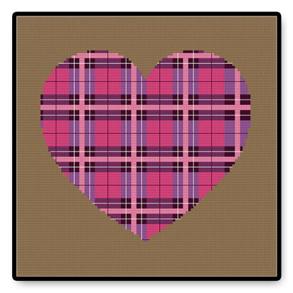 Plaid Heart - PDF Cross Stitch Pattern