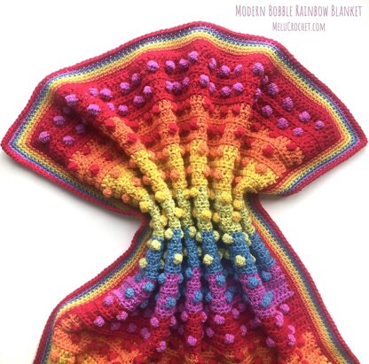 Modern Bobble Rainbow Blanket