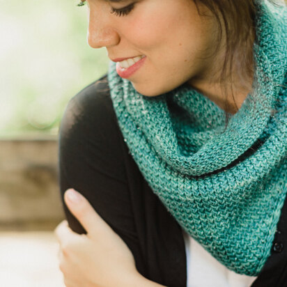 Siesta Textured Bandana Cowl in SweetGeorgia CashLuxe Spark - Downloadable PDF