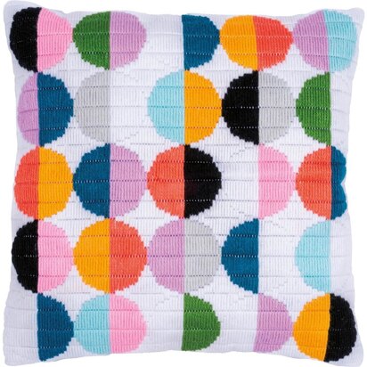 Vervaco Circles Long Stitch Cushion Kit - 40 x 40 cm