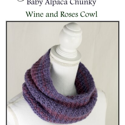 Wine and Roses Cowl in Cascade Baby Alpaca Chunky - C331 - Downloadable PDF