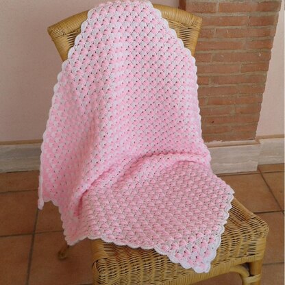 Puff Hearts Baby Blanket