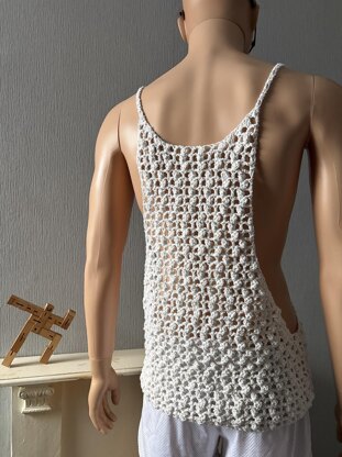 Popcorn Mesh Muscle Shirt