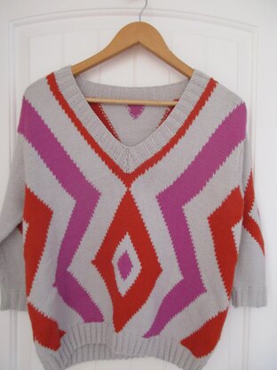 Diamond Intarsia sweater