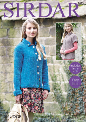Cardigans in Sirdar Smudge - 8093 - Downloadable PDF