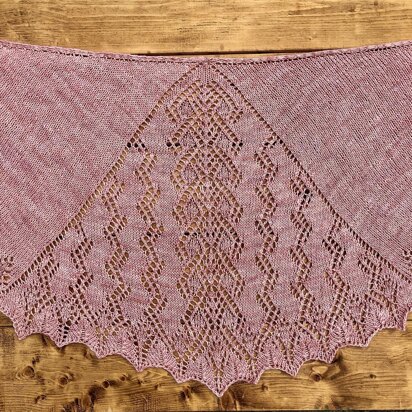 Glittering Path Shawl - knitting pattern