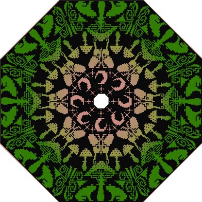 Mushroom Forest Holiday Tree Skirt