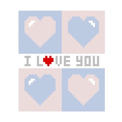 I Love You Graphghan Chart & written colour changes