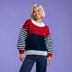 Everyday Stripe Sweater - Free Knitting Pattern for Women in Paintbox Yarns Wool Blend Super Chunky