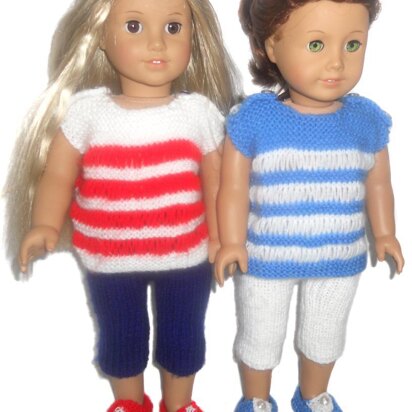 Summer Casual for AG , Gotz and other 18'' Dolls - knitting pattern