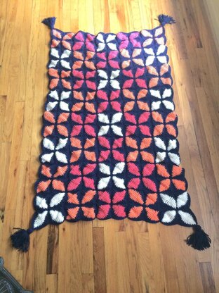 Retro Leaf Baby Blanket