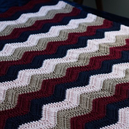 Ripple crochet blanket pattern