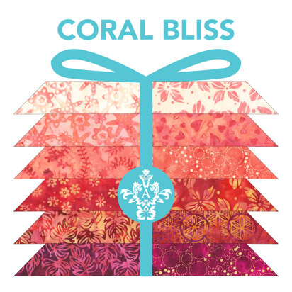 Fat Quart-Bündel "Coral Bliss" von Anthology Fabrics