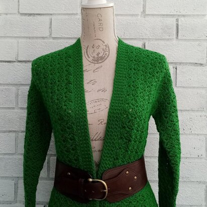 Emerald Peplum Cardigan