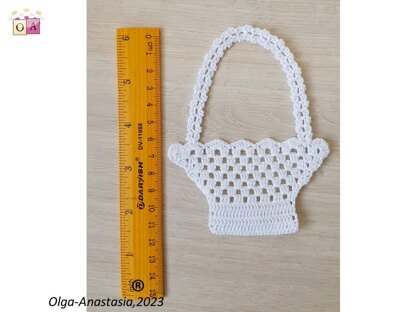 White crochet basket