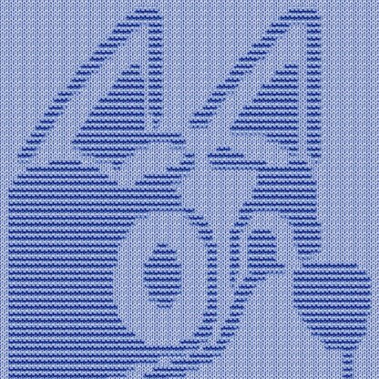Blue Puppy blanket Knitting Pattern, Knit-Purl only
