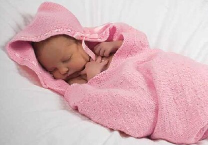 Hooded Baby Blanket Pdf Knitting Pattern Baby Boys Baby Girls