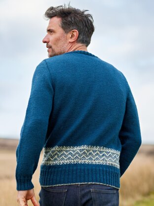Frasier Men’s Fair Isle Band Jumper By Sarah Hatton in West Yorkshire Spinners - WYS1000272 - Downloadable PDF