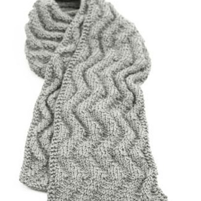 Wave Rib Scarf in Lion Brand Wool-Ease - 90197AD