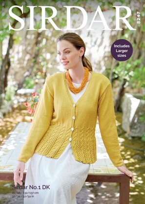 Woman's Cardigan in Sirdar No.1 DK  - 8247 - Downloadable PDF