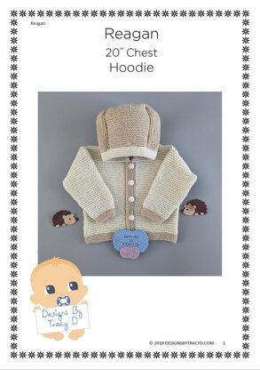 Hoody Baby knitting pattern Reagan