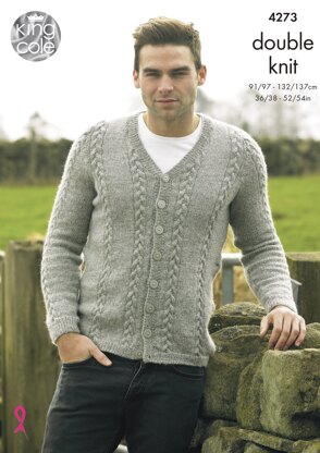 Cardigan & Waistcoat in King Cole Panache DK - 4273 - Downloadable PDF