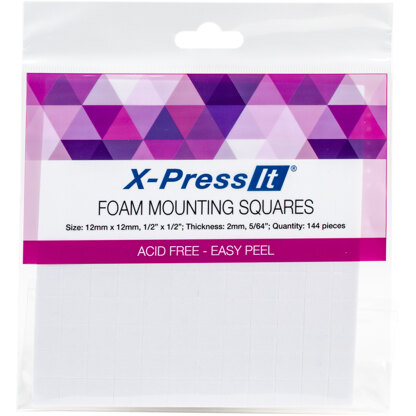 Imagination Int'l X-Press It Foam Mounting Squares .5"X.5" 144/Pkg - White