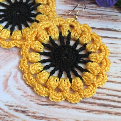 130. Sunflower earrings