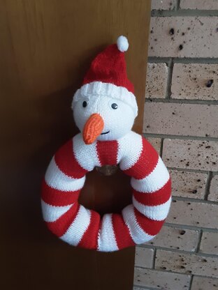 Snowman Christmas Wreath Knitting Pattern